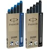 Rašalo kapsulės Parker Quink, ilgos, 5vnt, šviesiai mėlynos spalvos