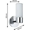 Paulmann Eleon sieninis šviestuvas Sieninis šviestuvas IP44 maks. 33W G9 chromas/satinas 230V metalas/stiklas