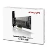 AXAGON PCEM2-D PCI-E 3.0 4x - DUAL M.2 SSD (NVMe + SATA), dual voltage, iki 110mm SSD