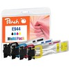 Peach Peach PI200-786 rašalo kasetė, 4 vnt. Pakaitinė juoda, žydra, rausvai raudona, geltona