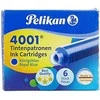 Rašalo kapsulės Pelikan TP/6, trumpos, mėlynos (6 vnt.) 1223-012