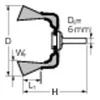 Metalinis šepetys-taurelė 50x10mm PFERD TBU ST 0,3