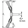 Metalinis šepetys su koteliu PFERD KBU 8010/6 INOX 0,3 SG
