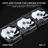 PHANTEKS D30 PWM Reverse Airflow D-RGB, 3-pack - 120mm, juoda