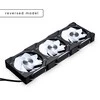 PHANTEKS D30 PWM Reverse Airflow D-RGB, 3-pack - 120mm, juoda