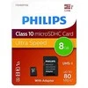 „Philips Micro SDHC“ kortelė 8 GB, 10 klasės, UHS-I, U1, su adapteriu