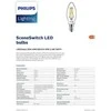LED lemputė Philips Fil B35, 5W, E14, WW, 470-190-50lm