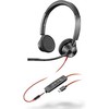 POLY Blackwire 3325 Laidinės ausinės, USB-C, Juoda