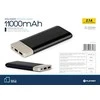 Platinet maitinimo blokas Odinis 11000mAh 2.1A 2xUSB Li-Po, juodas (43793)