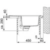 Akmens masės plautuvė Franke Basis, BFG 611-62, Steingrau