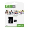 PNY Micro SD Card Performance Plus 128GB XC Class 10 SD adapteris