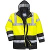Gero matomumo kontrastinga PORTWEST S466 kelininko striukė, Dydis: XL, Pw spalvos: Geltona/Juodas