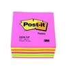 3M Lipnūs lapeliai Post-it Ledinukai kubas, 76 x 76 mm, 450 laplių, neoninių rausvų spalvų derinys