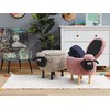 Beliani Gyvūno formos pufas su daiktadėže SHEEP rožinis avinėlis