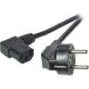 Efb Elektronik EFB Netzkabel Schutzkontakt 90°-C13 90°,sw,5,0m,3x1,00mm