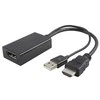 PremiumCord AV adapteris HDMI – DisplayPort + USB-A juodas