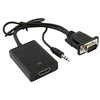 AV adapteris PremiumCord HDMI - D-Sub (VGA) + 3,5 mm juodas lizdas