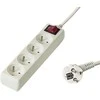 PREMIUMCORD Prailginimo laidas 230V 7m, 4 lizdai + jungiklis, baltas