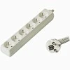 PREMIUMCORD Prailginimo laidas 230V 5m, 6 lizdai, baltas