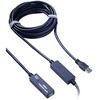 USB kabelis PremiumCord USB-A - USB-A 10 m Juodas (ku3rep10)