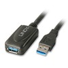 USB Prailginimo Laidas - LINDY USB 3.0 Aktyvus Prailginimo Laidas Type M/F, 5 m, Juodas
