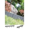 Prosperplast Dekoratyvinė tvorelė IBRA L390cm H18.6cm plastikinė/pilka