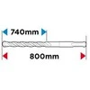 Grąžtas betonui Graphite SDS+ 57H490, 20x800 mm