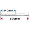 Grąžtas betonui Graphite SDS+ 57H492, 24x600 mm