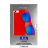 Dėklas PURO Sunny Kit – dėklo rinkinys, skirtas iPhone SE (2022/2020) / 8/7 + sulankstomi akiniai nuo saulės (raudoni)