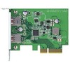 QNAP USB 3.2 Gen 2 dviejų prievadų PCIe išplėtimo plokštė