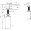 Kvadratinis dozatorius 500ml quadron emma graphite