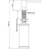 Kvadratinis dozatorius 500ml quadron emma graphite
