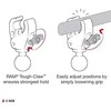 Ram Mounts UNPKD RAM MED TOUGH-CLAW W 1.5" DIA BALL