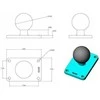 Ram Mounts RAM BASE 2" X 3" W/ 1" BALL