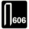 Kabės 606/12 3600vnt. 6,0x1,1mm, juodos, plastikinė pakuotė, Rapid