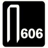 Kabės 606/25 3600vnt.6,0x1,1mm, juodos, plastikinė pak., Rapid