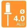 Kniediklis aliuminėms kniedėms 3,2-4,8mm Rapid RP10 + 100 kniedžių