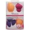Real Techniques Sponges Set makiažo kempinėlių rinkinys (kempinėlė pagrindo tepimui x2 + mini kempinėlė x3 + kempinėlė kontūravimui)