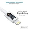 USB kabelis Realpower USB-A - Žaibas 1 m Balta (255649)