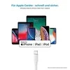 USB kabelis Realpower USB-A - Žaibas 1 m Balta (255649)