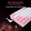 Klaviatūra Redragon Fizz Pro K616 balta ir-rožinė