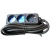 REV Socket line 3 kartus 3,0 m juodas