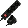 REV Multiple Socket Outlet 3+1-fold 2m + jungiklis juodas