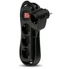 REV Multiple Socket Outlet 3+1-fold 2m + jungiklis juodas