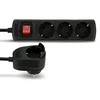 REV Multiple Socket Outlet 3+1-fold 2m + jungiklis juodas