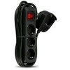 REV Multiple Socket Outlet 3+1-fold 2m + jungiklis juodas
