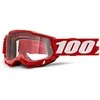 100% 2 RŪGŠTIS Raudonas Goggle (nuo fog iki skaidraus, LT 88% -92%)