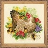 RIOLIS – Create It Yourself – Siuvinėjimo rinkinys „Višta“ 1480 (30x30 cm)