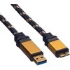 USB kabelis Roline USB-A - mikro B 0,8 m juodojo aukso (JAB 1944110)