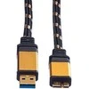 USB kabelis Roline USB-A - mikro B 0,8 m juodojo aukso (JAB 1944110)